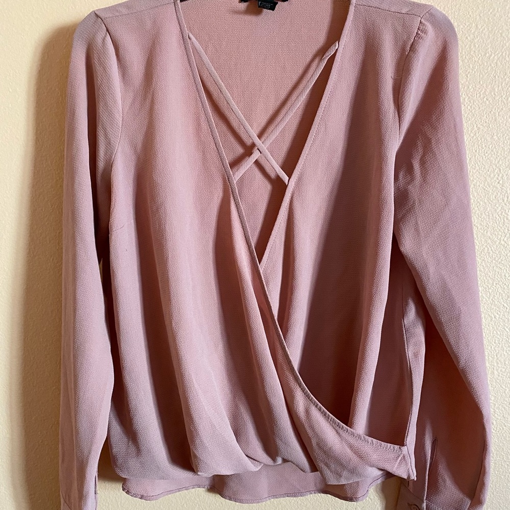 Salmon Colored Longsleeve Blouse